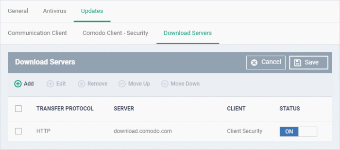 comodo endpoint manager communication client download